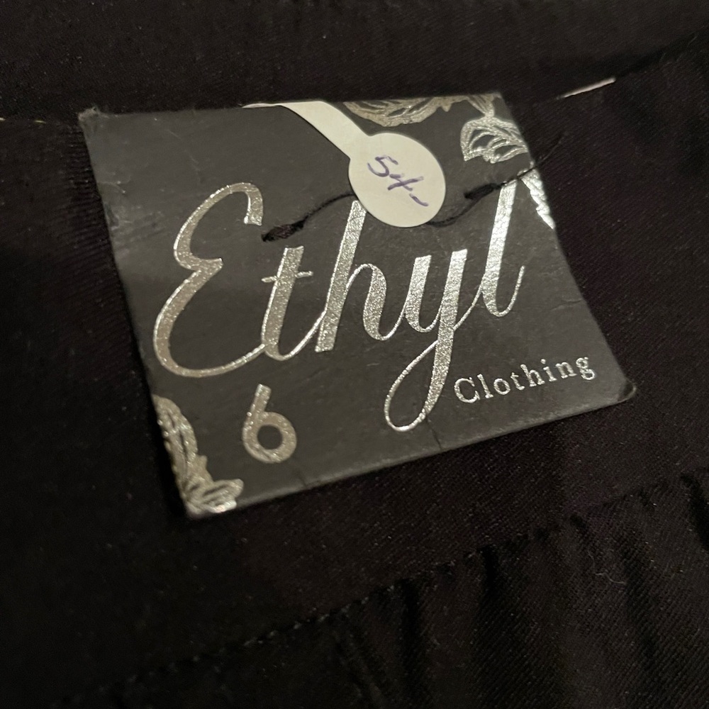 ETHYL VTG black bling track short pants capris cropped y2k Funky Diva Eclectic 6 - Picture 8 of 9